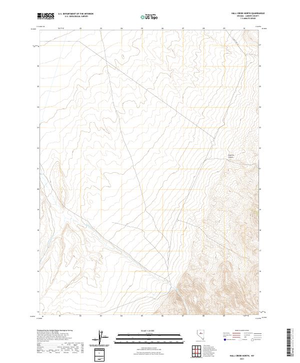 USGS Topographic Map – Hall Creek North