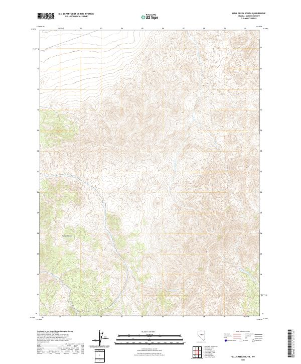 USGS Topographic Map – Hall Creek South