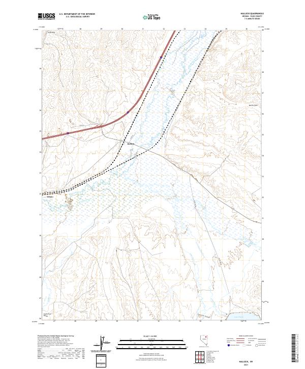 USGS Topographic Map – Halleck