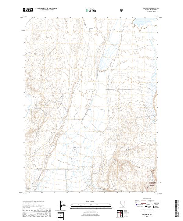 USGS Topographic Map – Halleck SW
