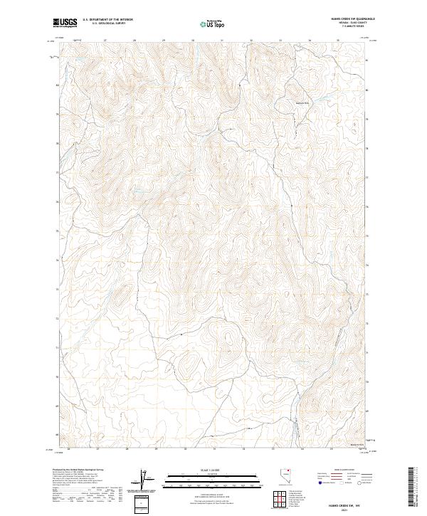 USGS Topographic Map – Hanks Creek SW