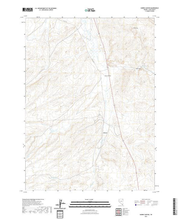 USGS Topographic Map – Harris Canyon