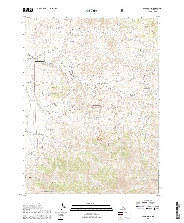 USGS Topographic Map – Harrison Pass
