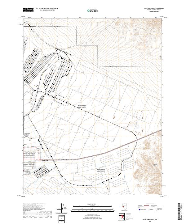 USGS Topographic Map – Hawthorne East