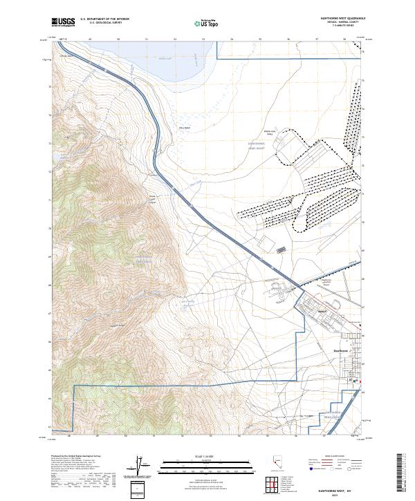 USGS Topographic Map – Hawthorne West