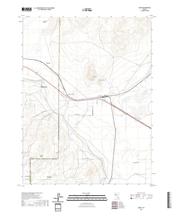 USGS Topographic Map – Hazen