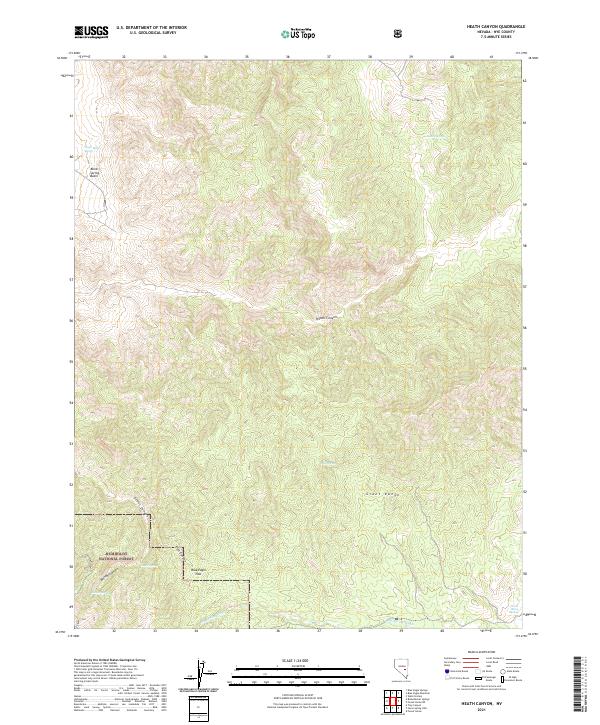 USGS Topographic Map – Heath Canyon
