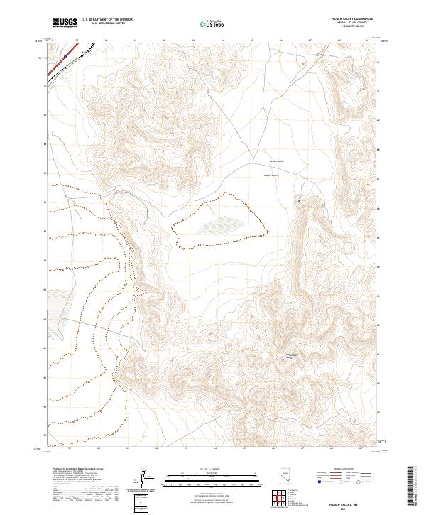 USGS Topographic Map – Hidden Valley