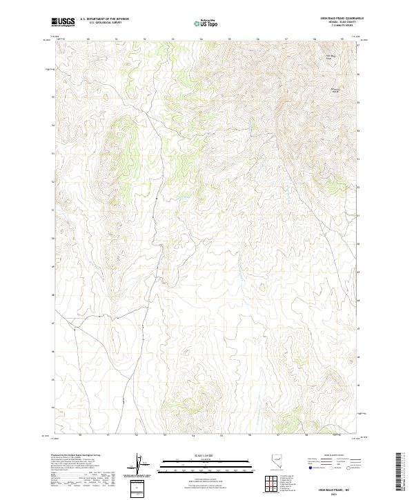 USGS Topographic Map – High Bald Peaks