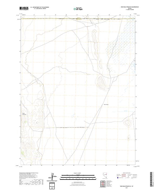USGS Topographic Map – High Bald Peaks SE