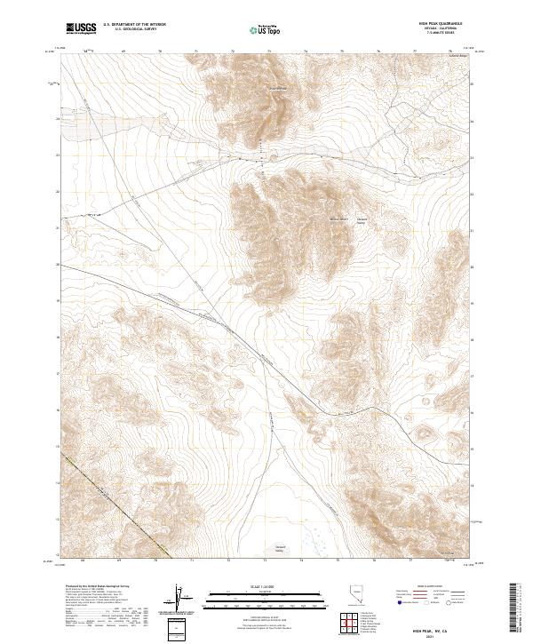 USGS Topographic Map – High Peak