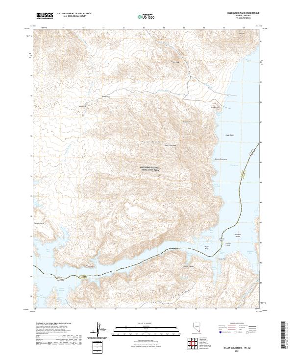 USGS Topographic Map – Hiller Mountains