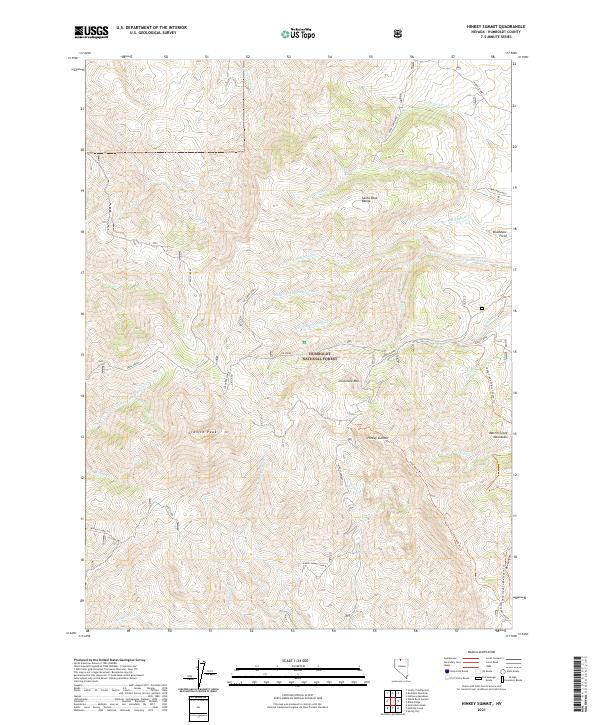 USGS Topographic Map – Hinkey Summit