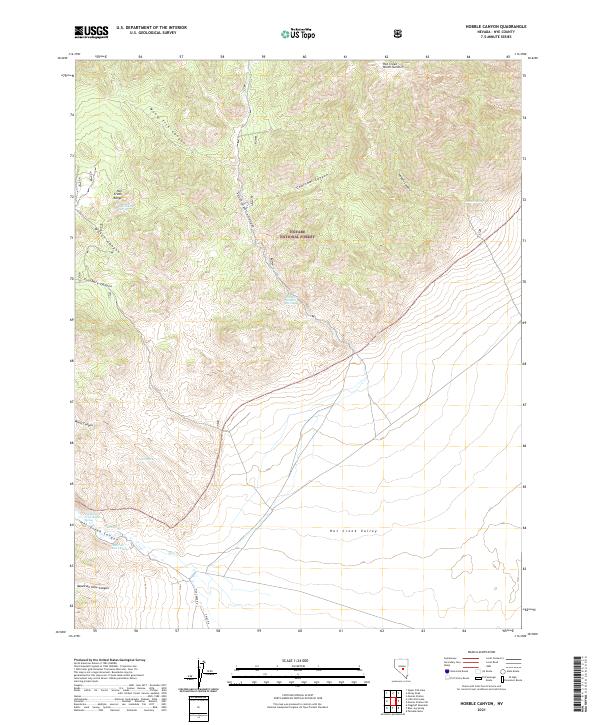 USGS Topographic Map – Hobble Canyon