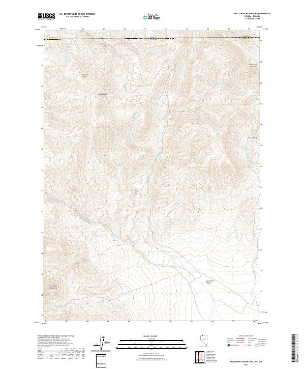 USGS Topographic Map – Holloway Mountain