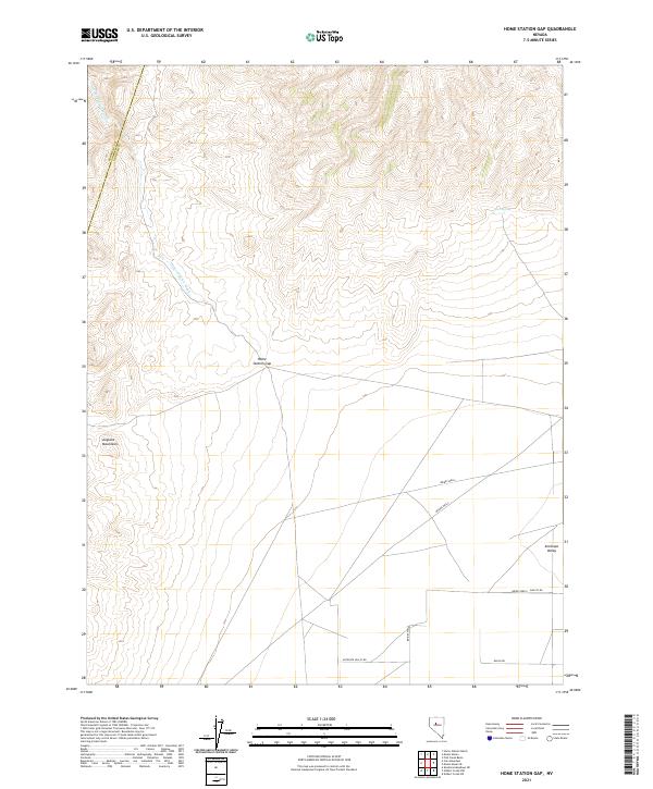 USGS Topographic Map – Home Station Gap