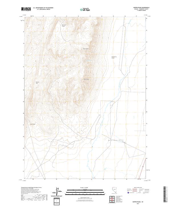 USGS Topographic Map – Hoppin Peaks