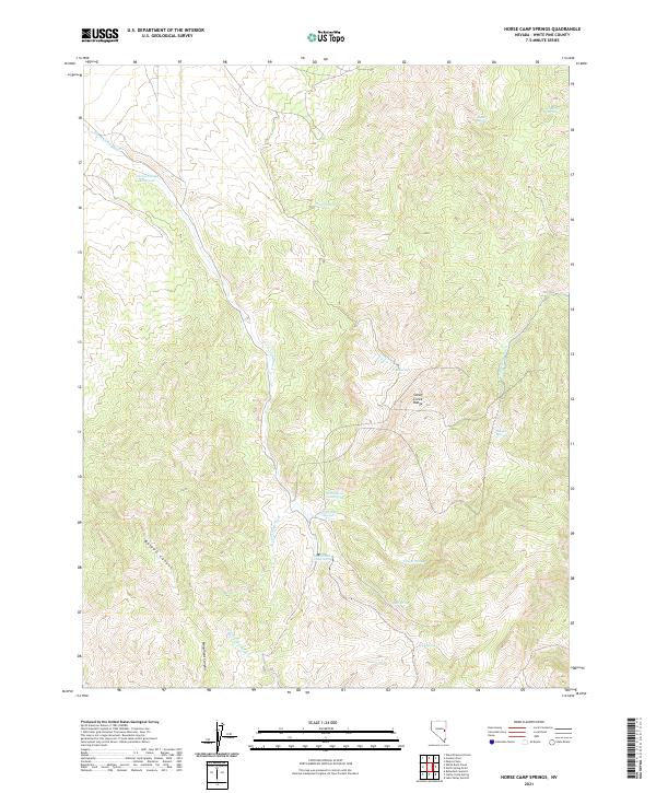 USGS Topographic Map – Horse Camp Springs
