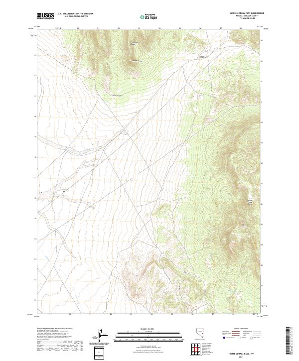 USGS Topographic Map – Horse Corral Pass