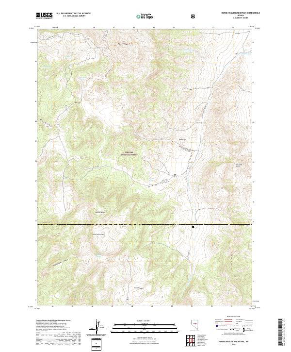 USGS Topographic Map – Horse Heaven Mountain