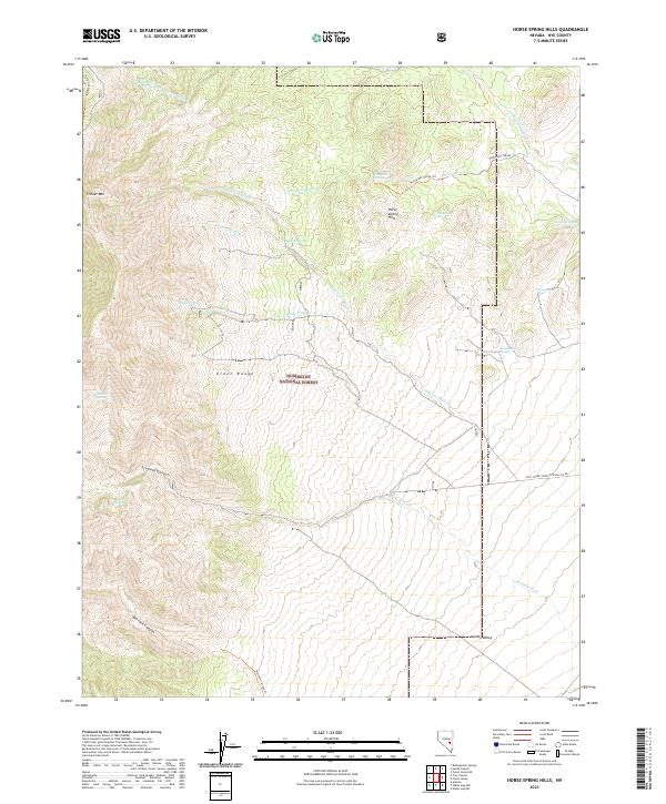 USGS Topographic Map – Horse Spring Hills
