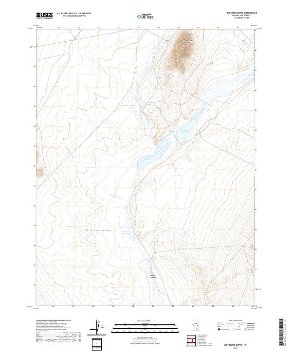 USGS Topographic Map – Hot Creek Butte