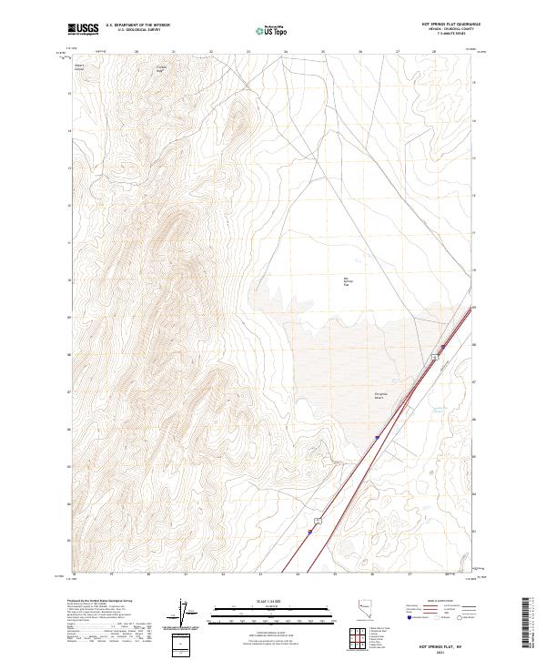 USGS Topographic Map – Hot Springs Flat