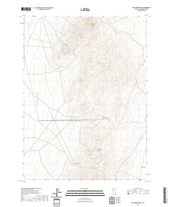 USGS Topographic Map – Hot Springs Peak