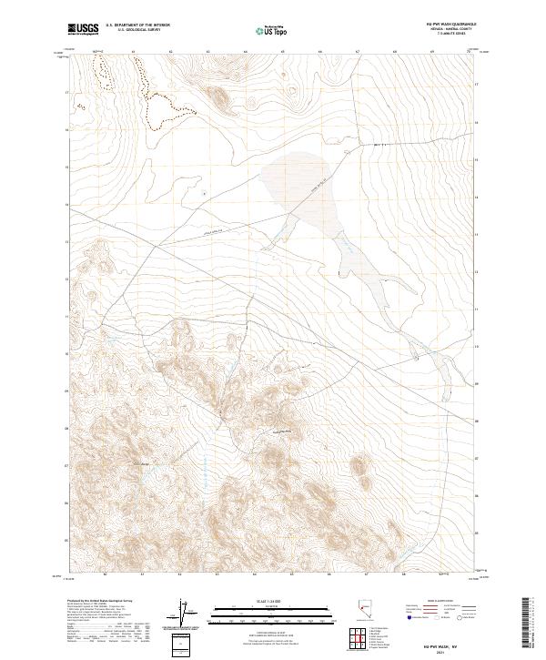 USGS Topographic Map – Hu-Pwi Wash