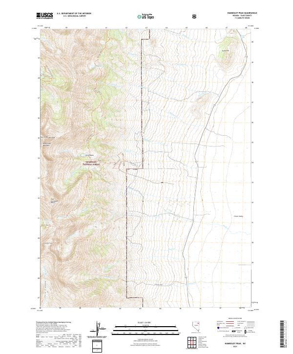 USGS Topographic Map – Humboldt Peak