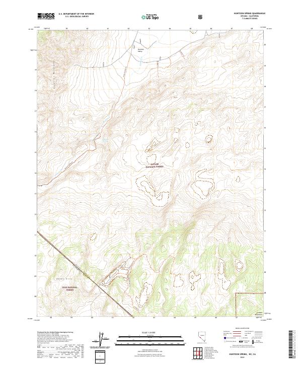 USGS Topographic Map – Huntoon Spring