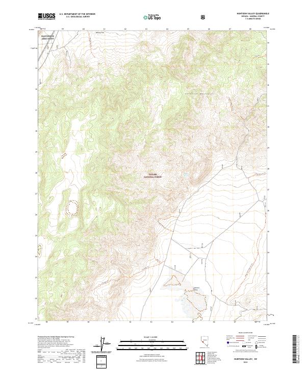 USGS Topographic Map – Huntoon Valley