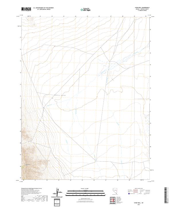 USGS Topographic Map – Hyde Well