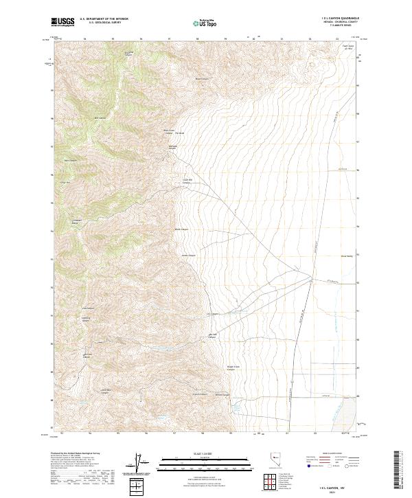 USGS Topographic Map – I X L Canyon