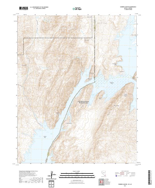USGS Topographic Map – Iceberg Canyon