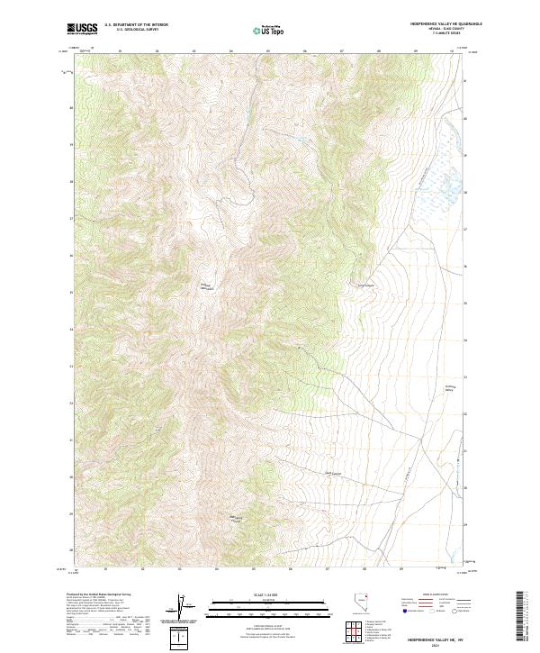 USGS Topographic Map – Independence Valley NE