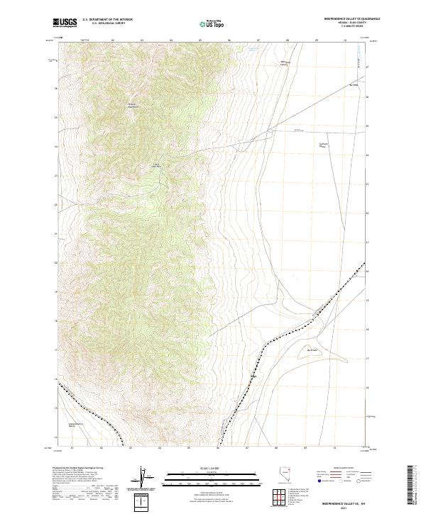 USGS Topographic Map – Independence Valley SE