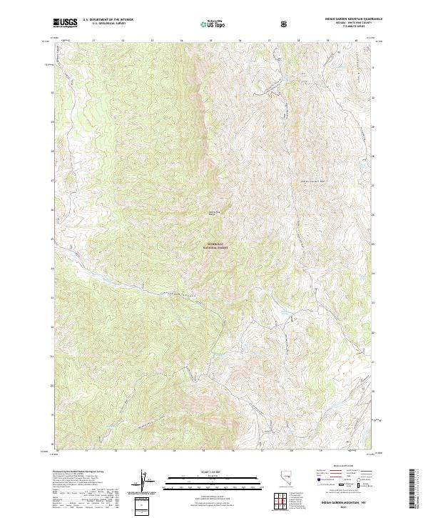 USGS Topographic Map – Indian Garden Mountain