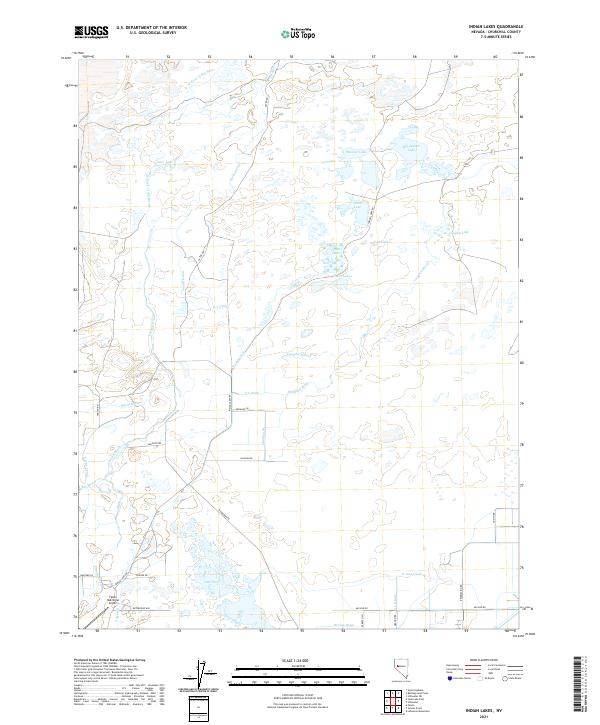 USGS Topographic Map – Indian Lakes