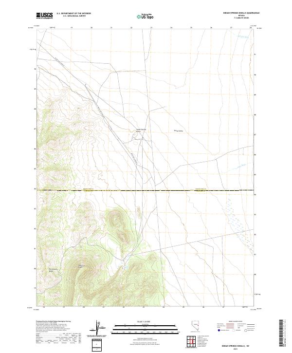 USGS Topographic Map – Indian Springs Knolls