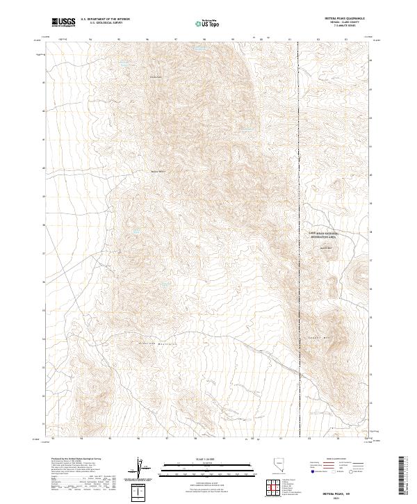 USGS Topographic Map – Ireteba Peaks