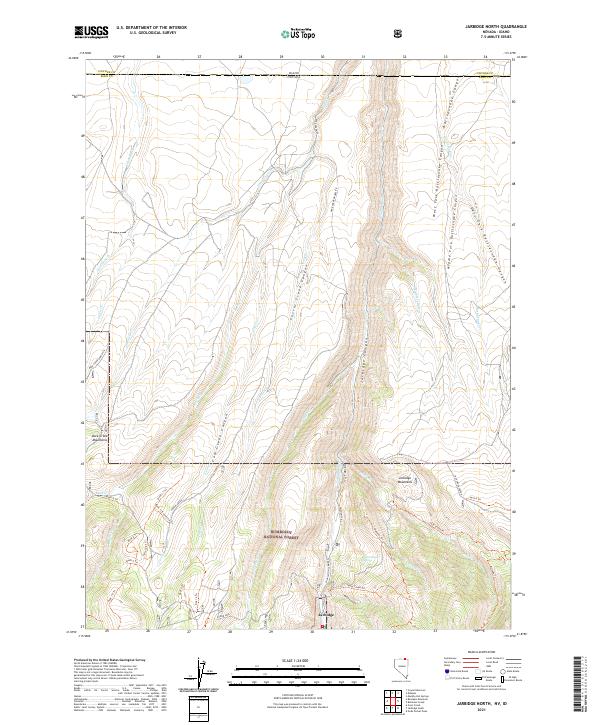 USGS Topographic Map – Jarbidge North