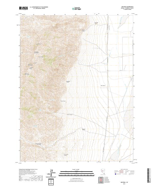 USGS Topographic Map – Job Peak