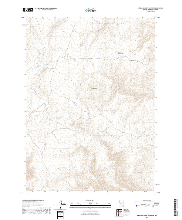 USGS Topographic Map – Jordan Meadow Mountain