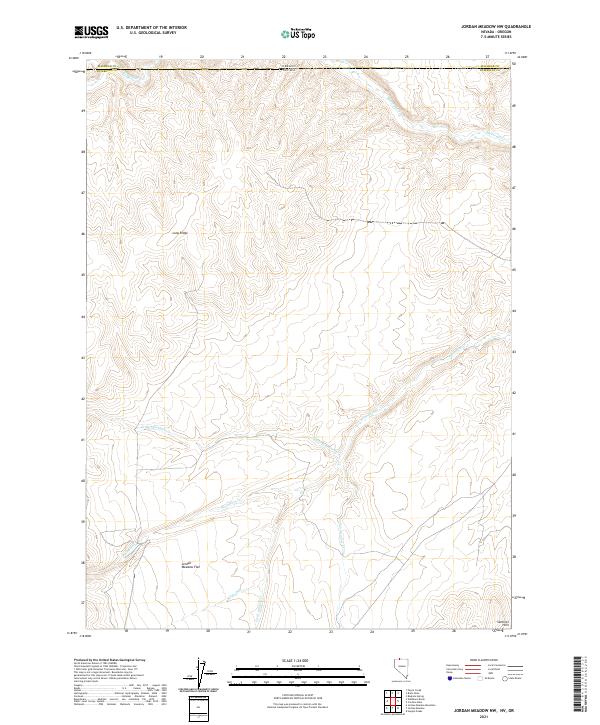 USGS Topographic Map – Jordan Meadow NW