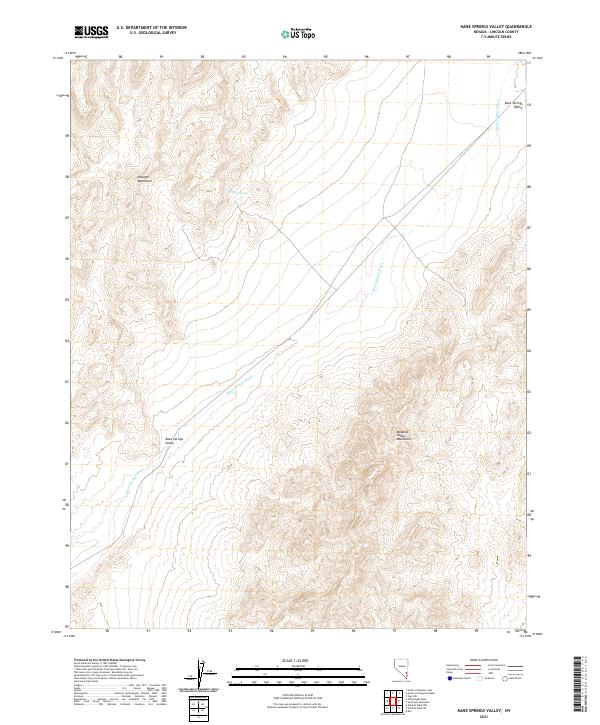 USGS Topographic Map – Kane Springs Valley