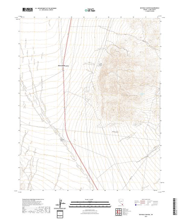 USGS Topographic Map – Keyhole Canyon