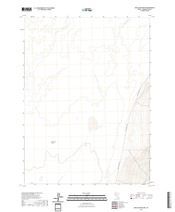 USGS Topographic Map – King Lear Peak NW