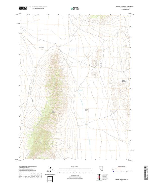 USGS Topographic Map – Kinsley Mountains