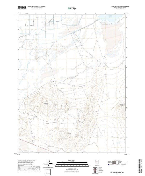 USGS Topographic Map – Lahontan Mountains